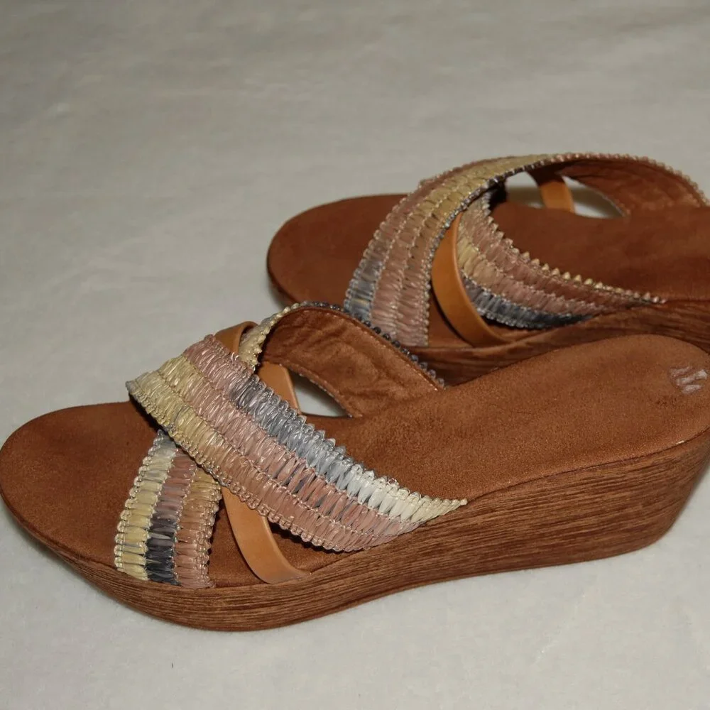 Italian Shoemakers, Wildflower Platform Wedge Slide Sandals Women EU 40 (US 9) - Picture 10 of 13